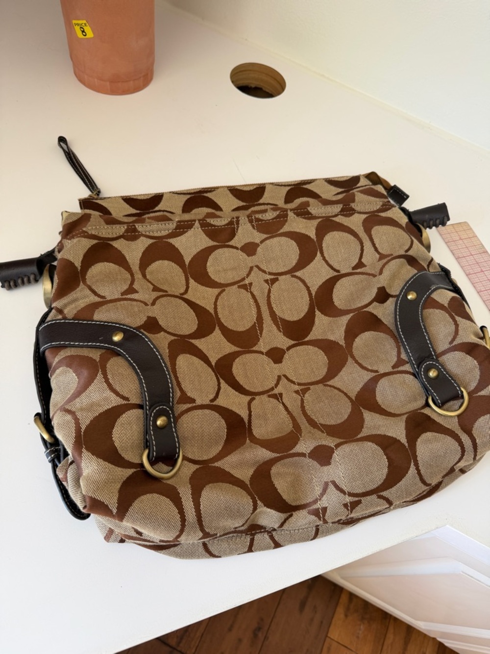 Coach Signature Canvas Boho Bag in Brown